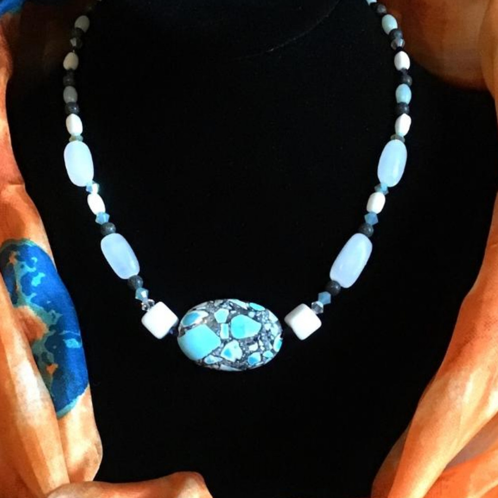 Gemstone & Sterling Necklace - Picture 5 of 5